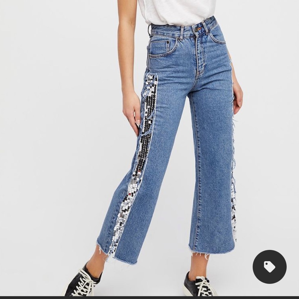 The Ragged Priest sequin denim